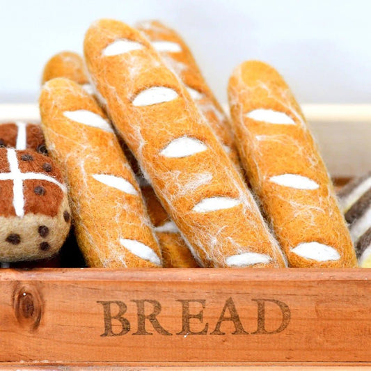 felt play food baguettes