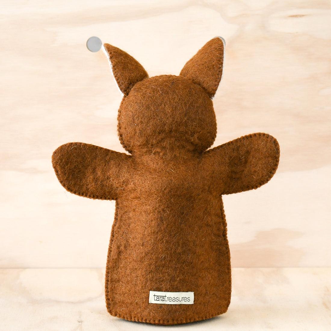 Handmade Felt Kangaroo and Joey Puppet