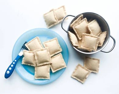 handmade felt ravioli play food toys