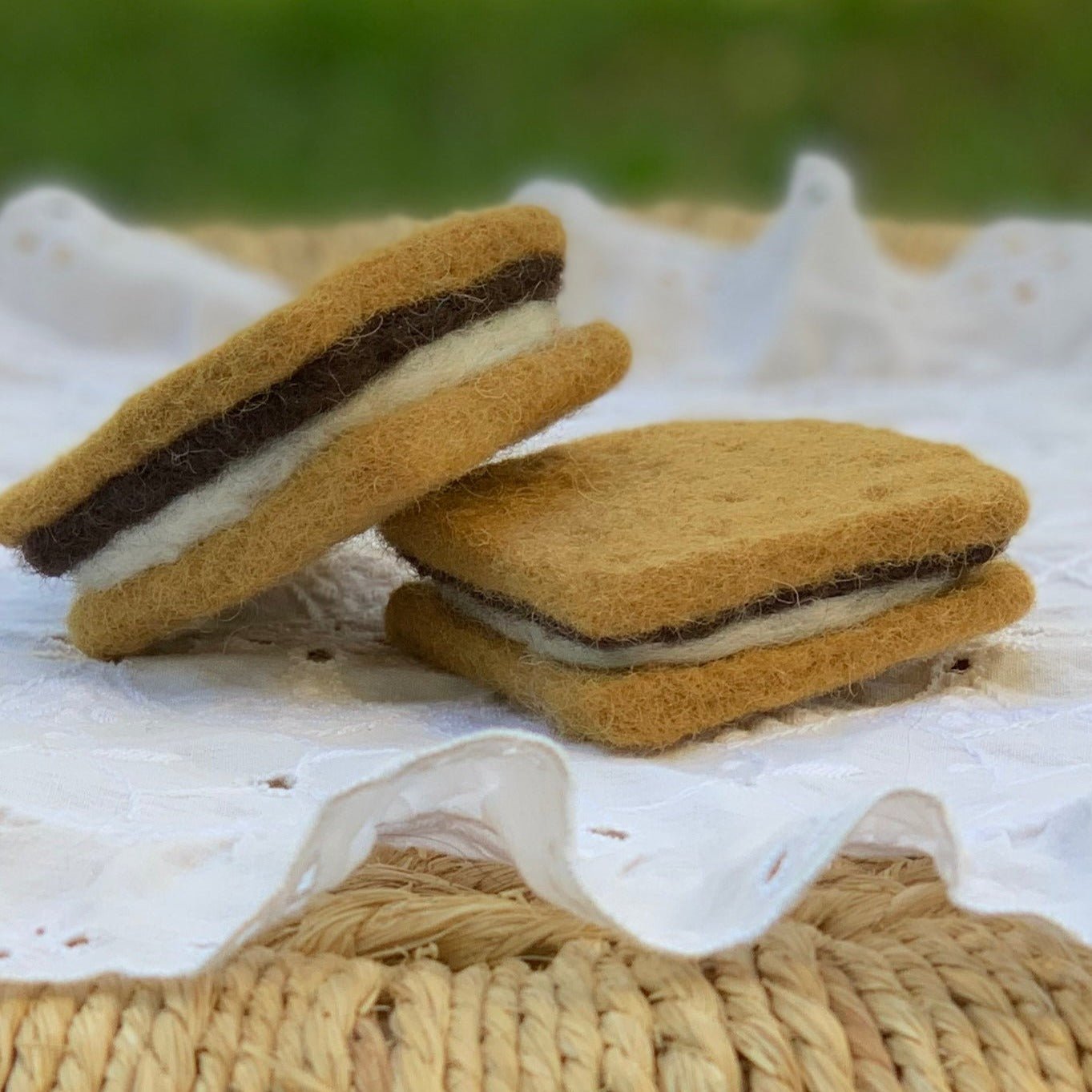 Needle-felted Play Food S'more