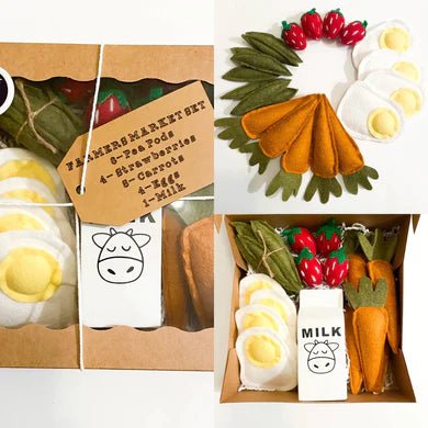 USA made play food market set