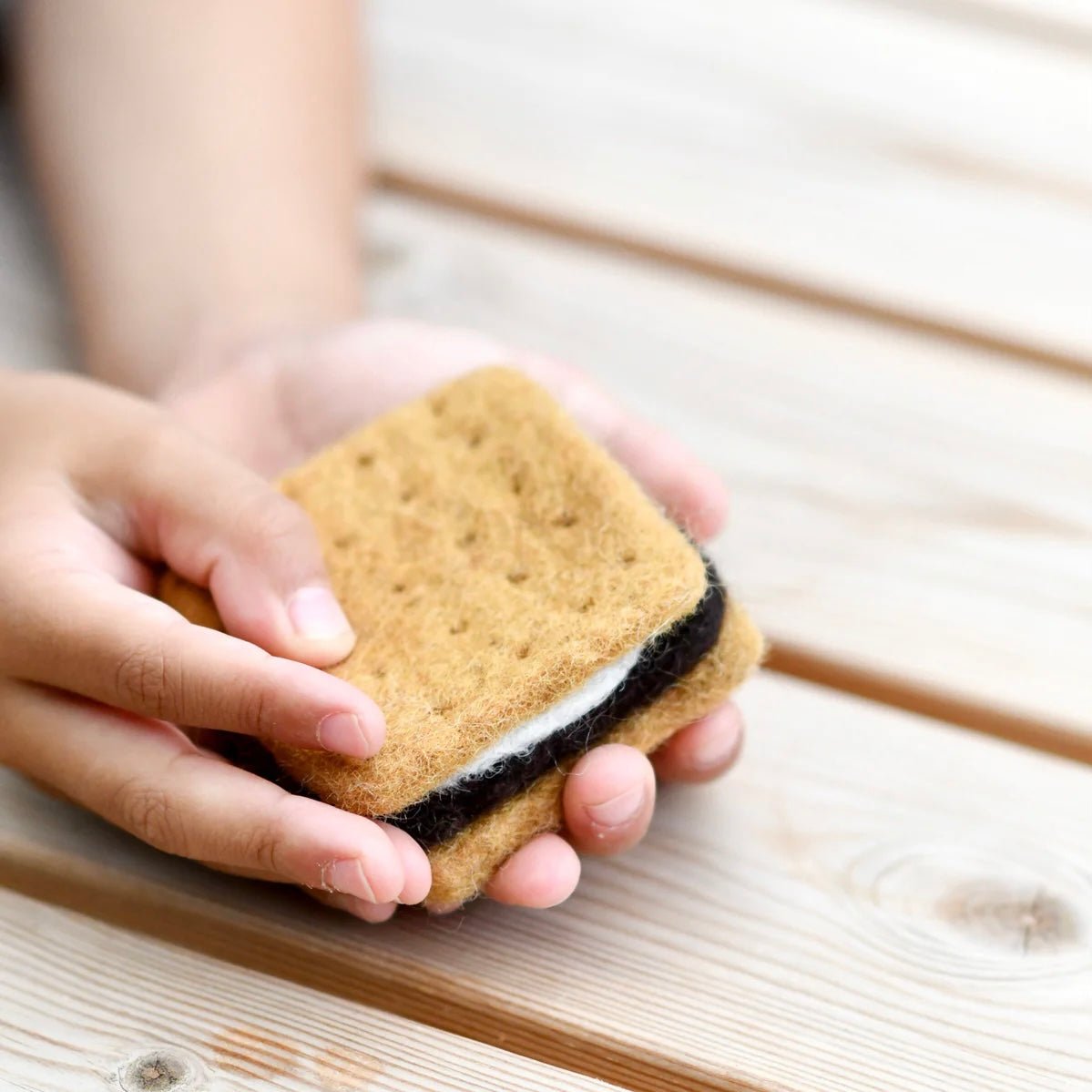 Needle-felted Play Food S'more