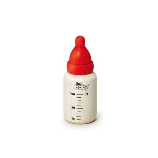erzi eco-friendly wooden baby doll bottle toy