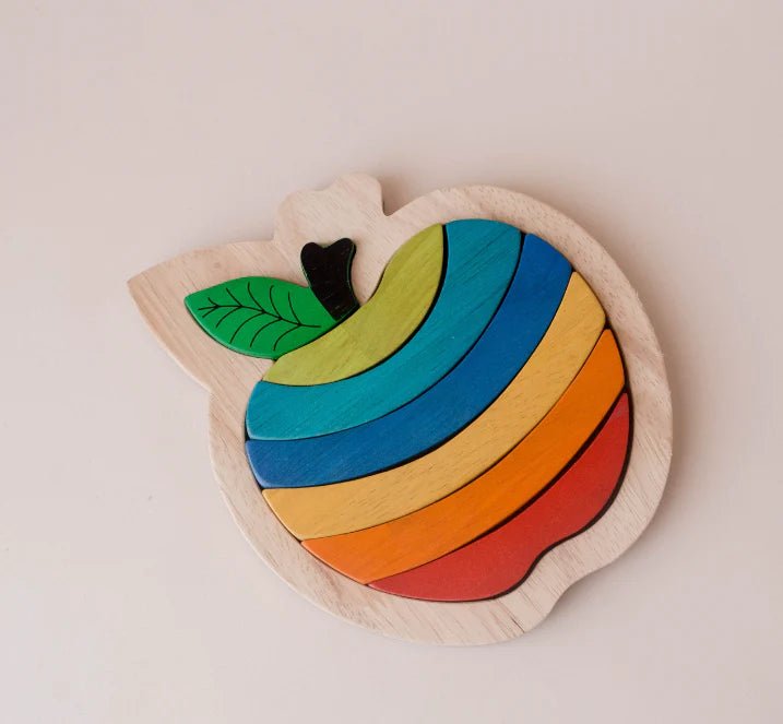 Wooden Rainbow Apple Puzzle
