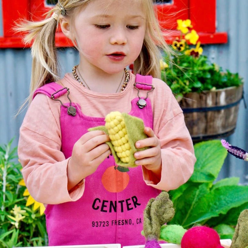 eco-friendly felt play food vegetables corn 2
