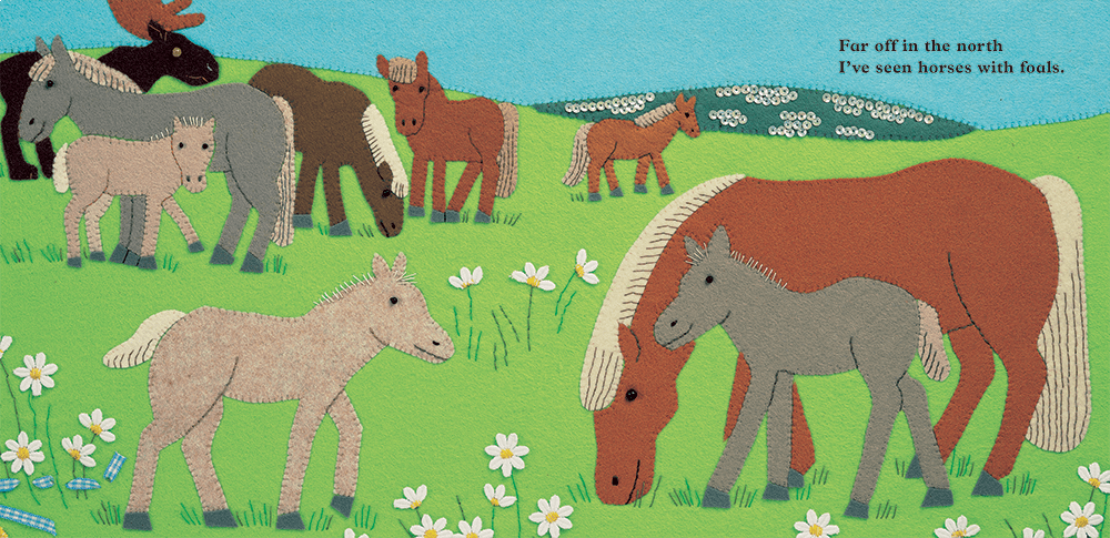 Elusive Moose spring illustration Barefoot Books