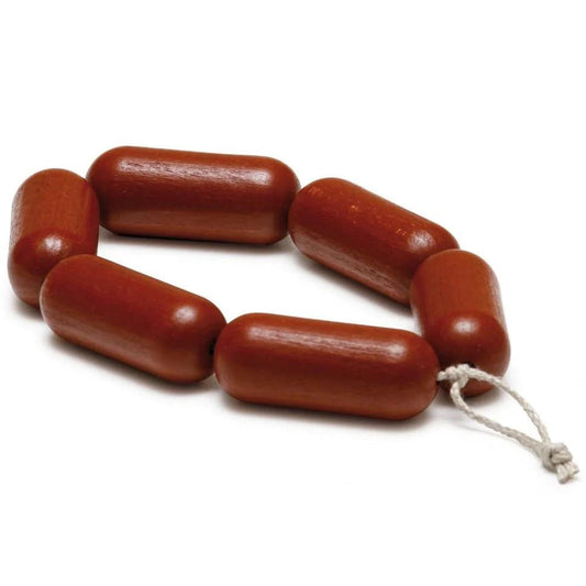erzi wood play food sausage chain