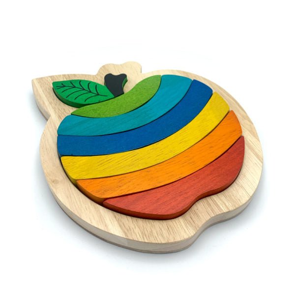 Wooden Rainbow Apple Puzzle