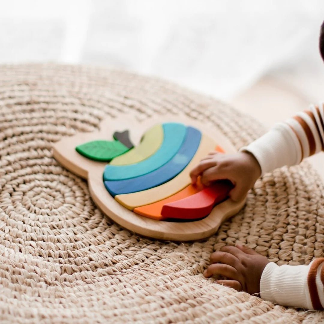 Wooden Rainbow Apple Puzzle
