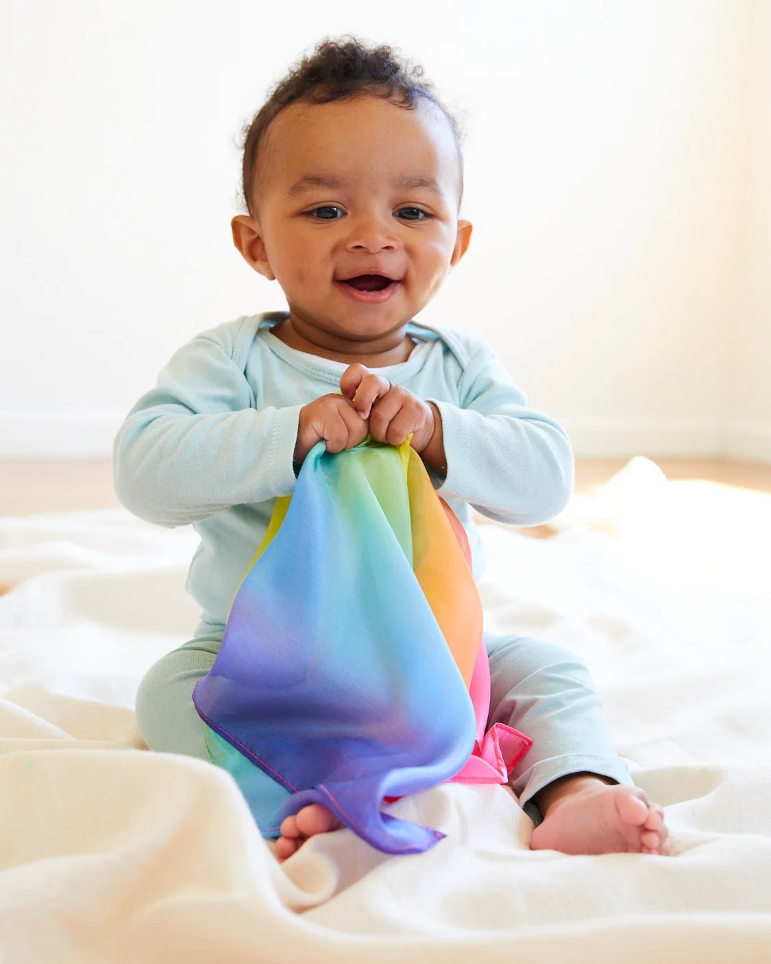 Sarah's silks mini rainbow playsilk baby