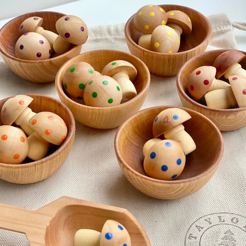 montessori usa made mushroom sorting toys 3