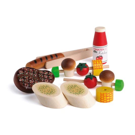Erzi Wooden Play Food Grill Party Tree Hollow Toys