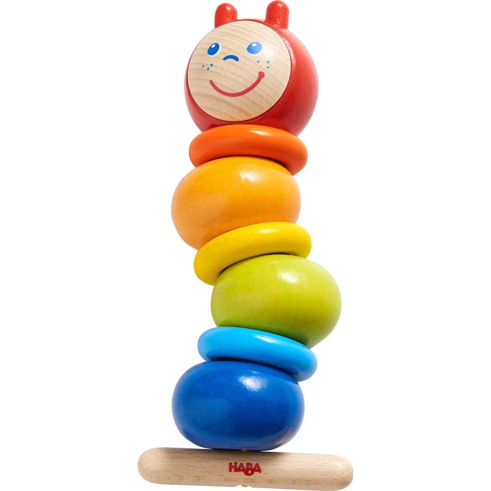 haba wooden threading caterpillar toy