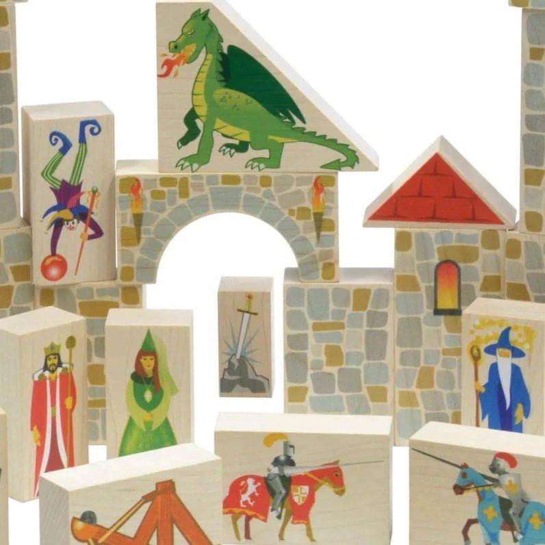 maple landmark wooden castle blocks close