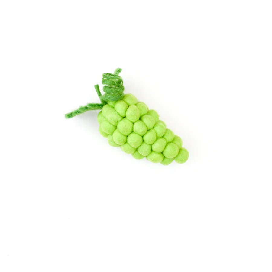 Needle-felted Play Food Green Grapes
