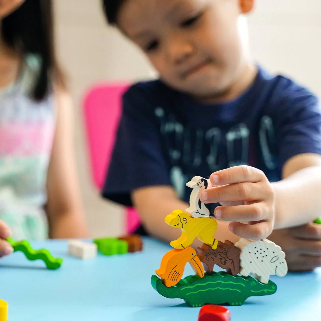 haba wooden animal stacking game toy 2