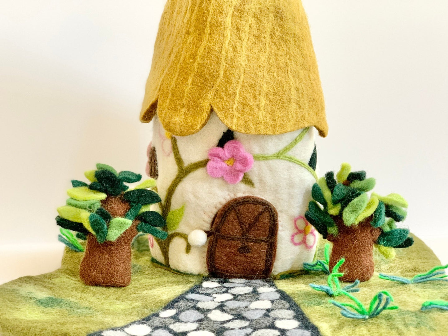 fair trade hand felted fairy house 2