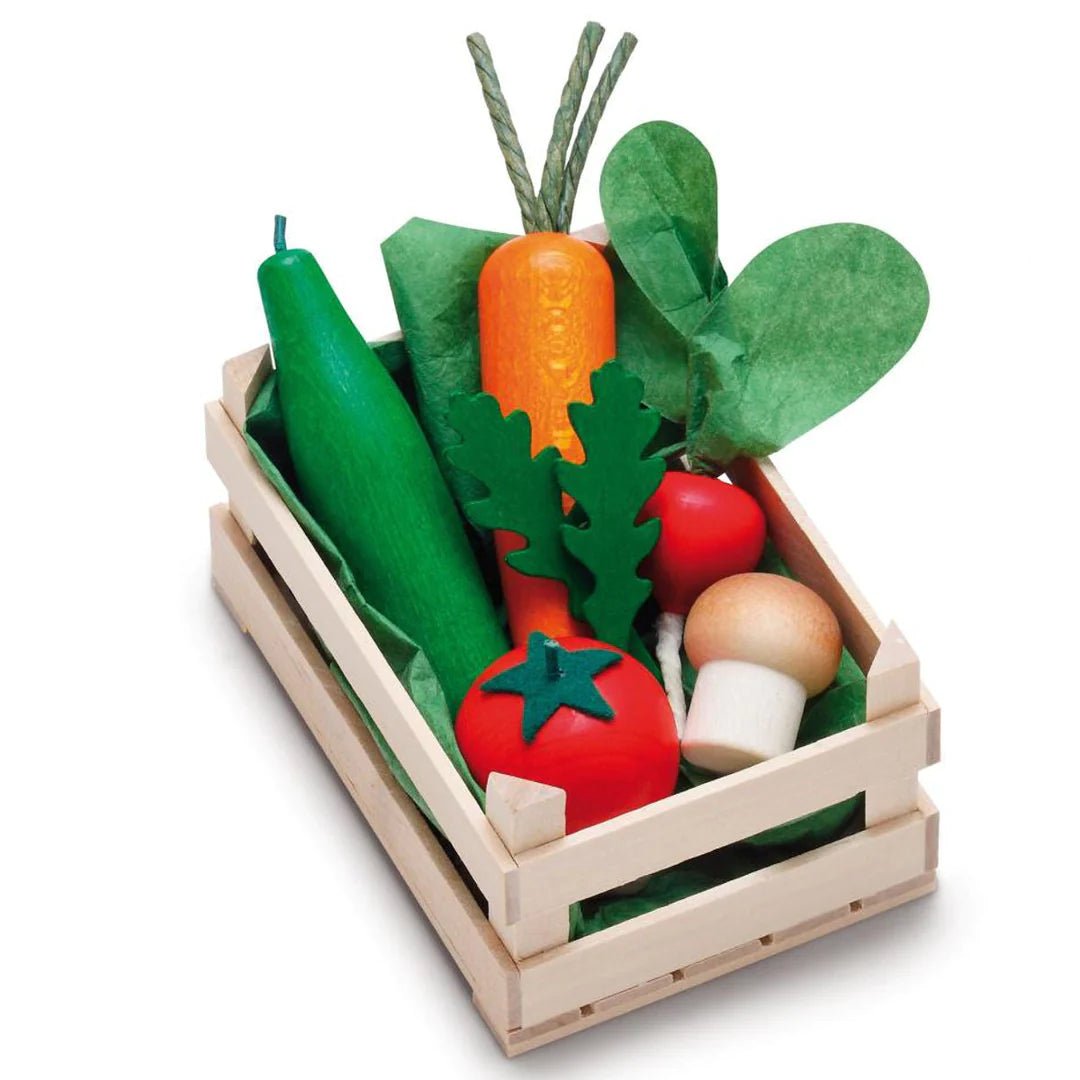 erzi wooden assorted play food veggies