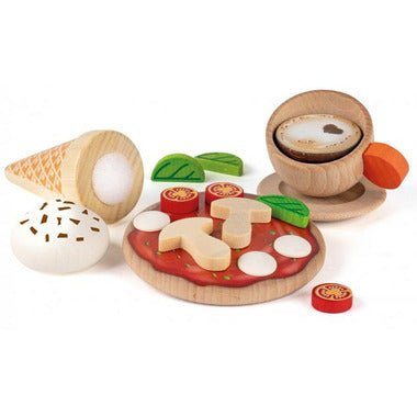 erzi wooden play food pizza