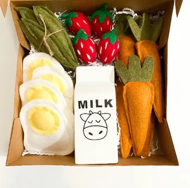 handmade play food market set