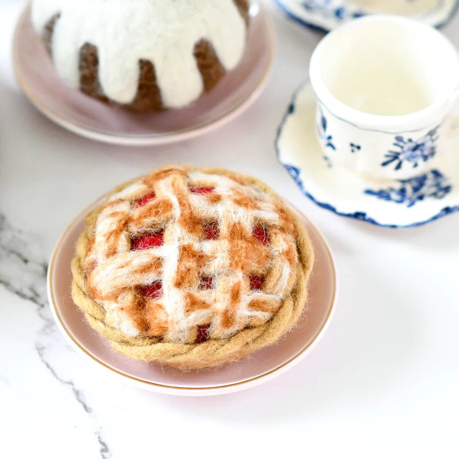 natural felted apple pie