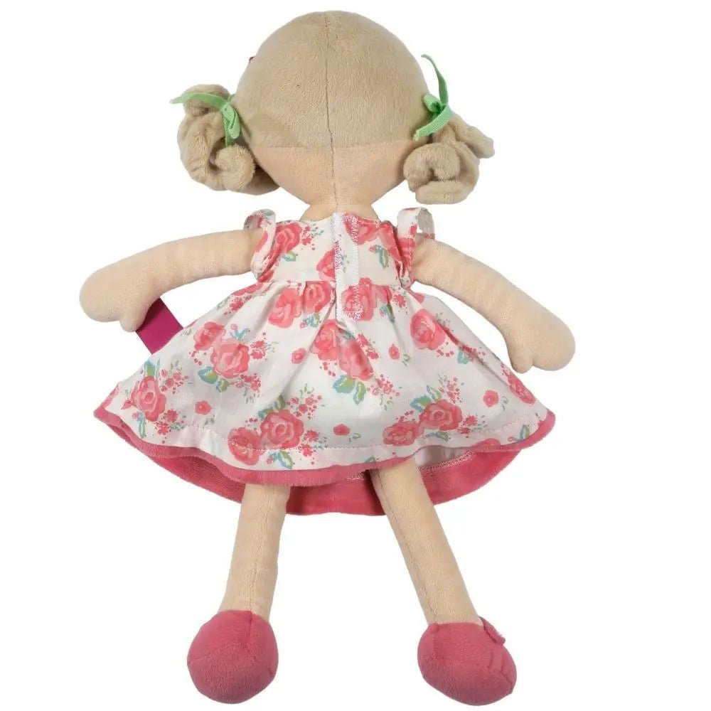 fair trade handmade cloth doll scarlet back