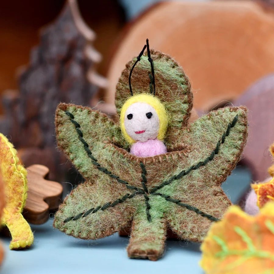 waldorf forest fairy chestnut leaf baby 3
