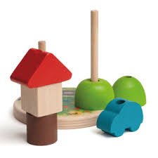 Erzi Wooden Stacking Board City