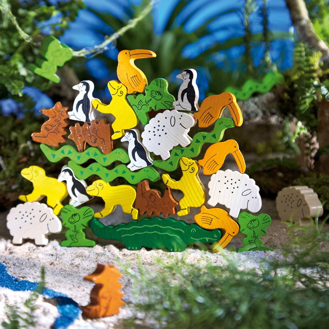 haba wooden animal stacking game
