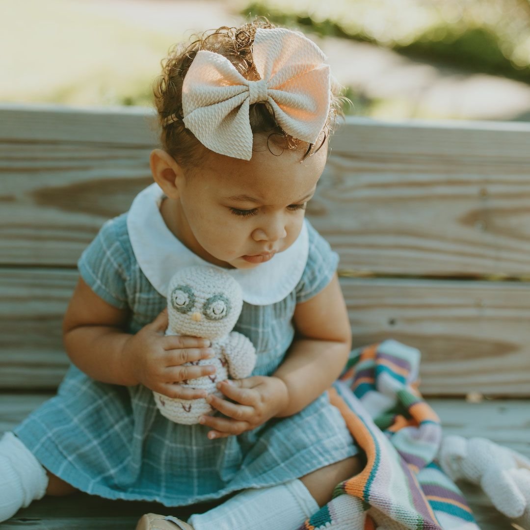 fair trade organic baby owl rattle