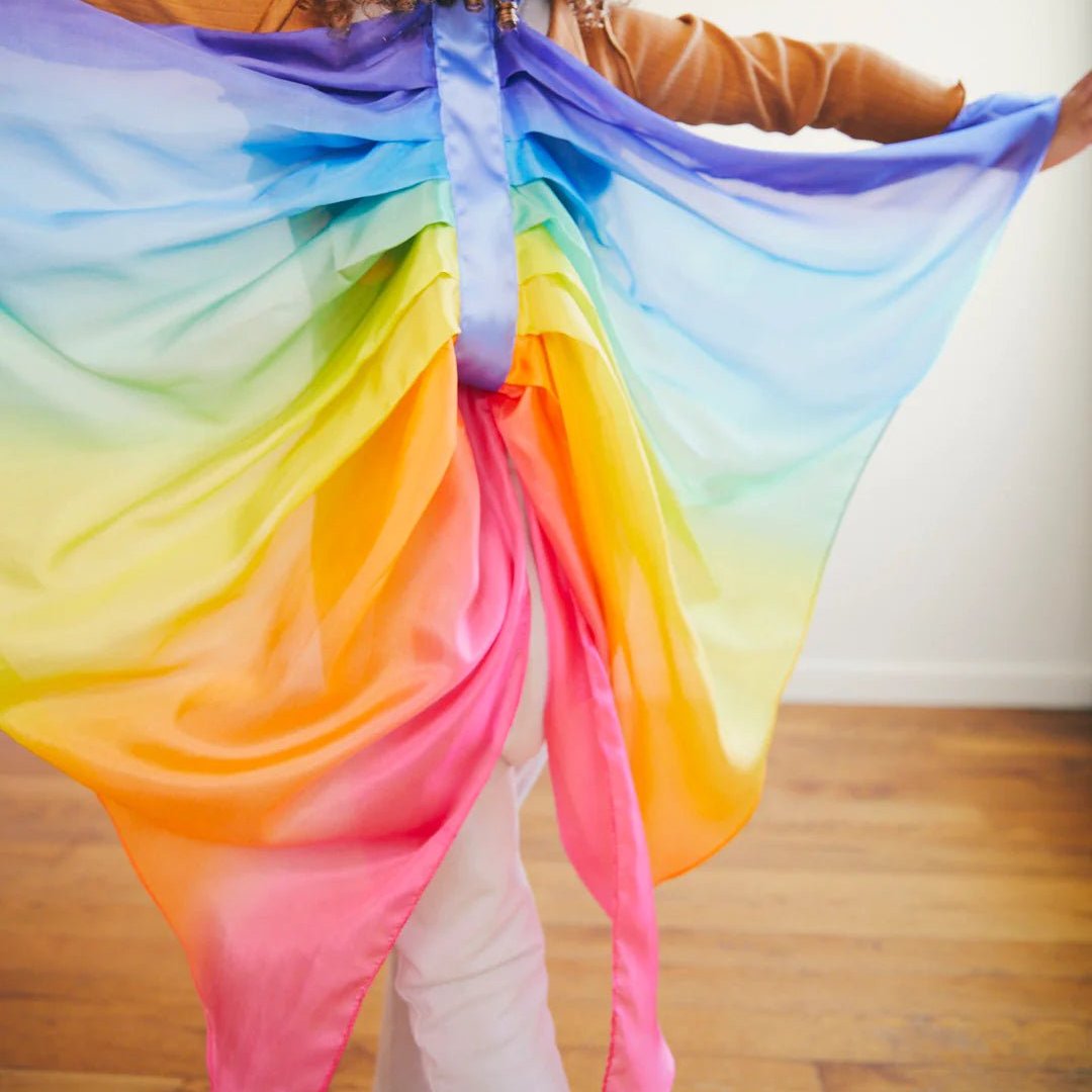 sarah's silks rainbow fairy wings close