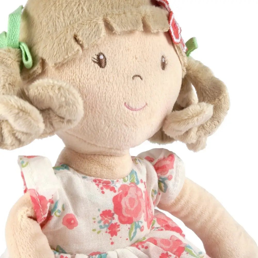 fair trade handmade cloth doll scarlet close
