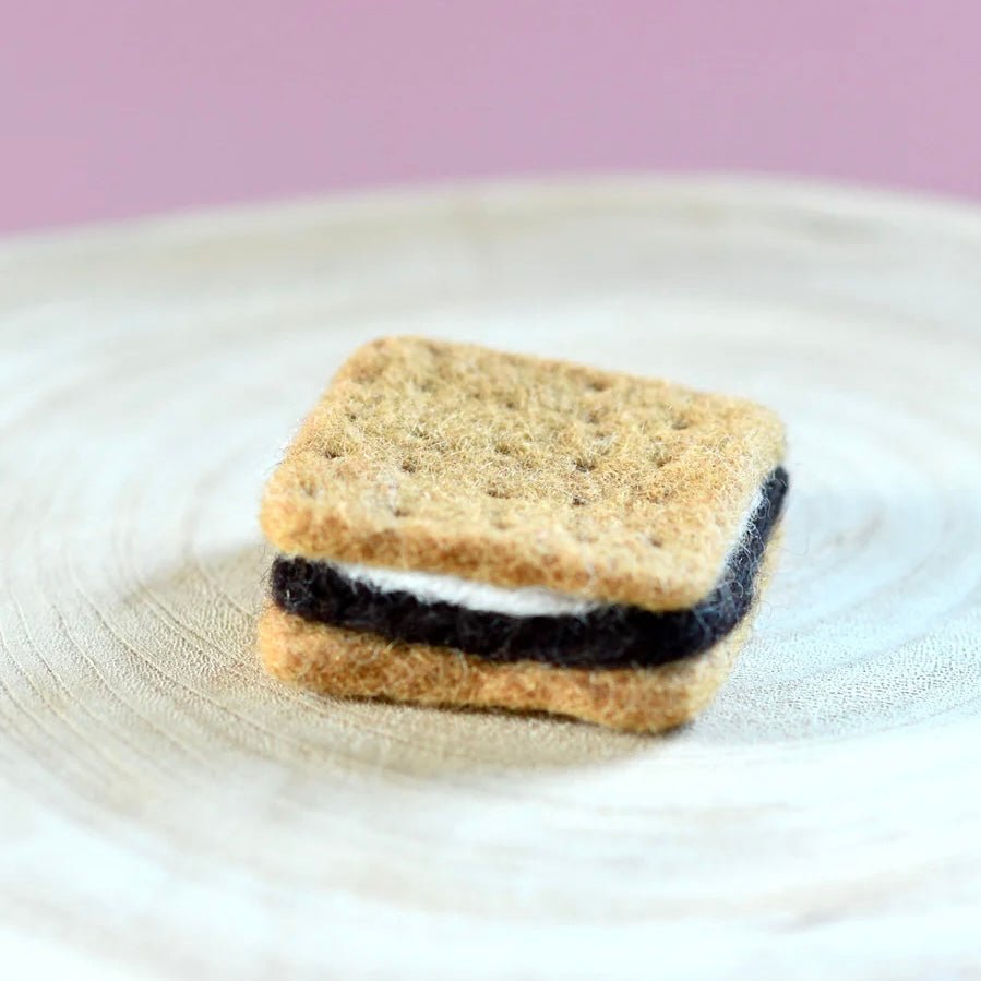 Needle-felted Play Food S'more