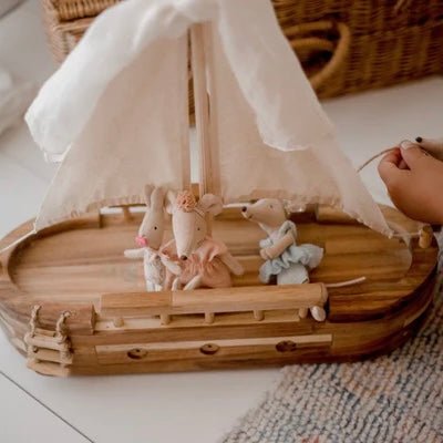 waldorf toy eco-friendly wooden ship 4