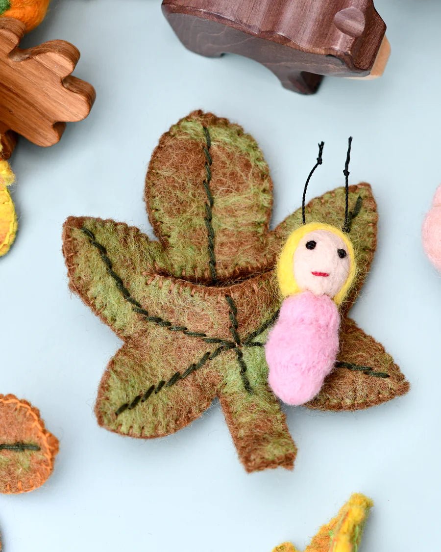 waldorf forest fairy chestnut leaf baby 2