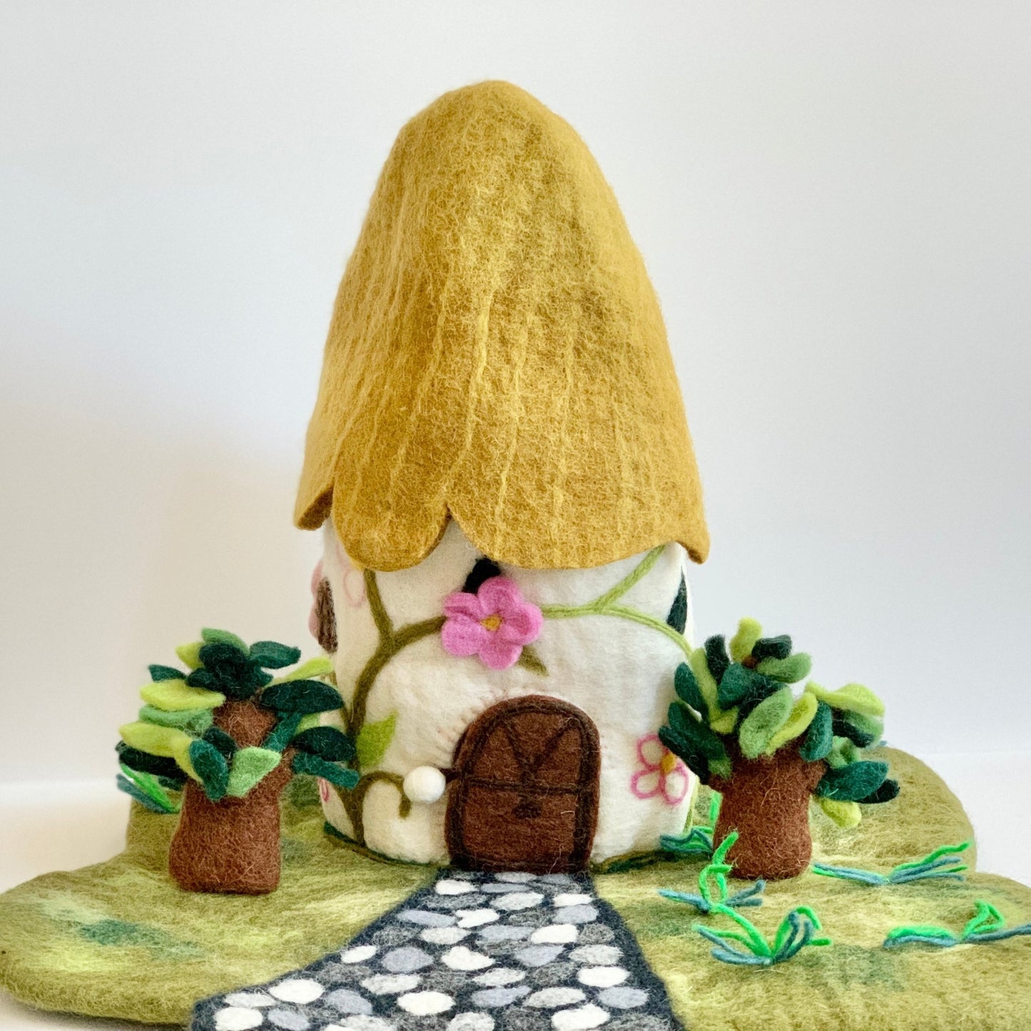 fair trade hand felted fairy house
