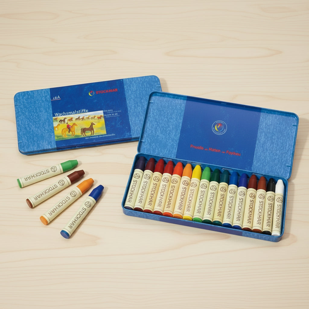 stockmar waldorf stick wax crayons 16 in a tin