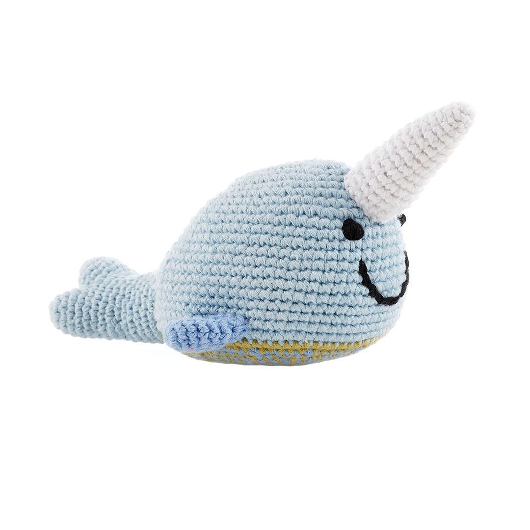fair trade organic crochet narwhal stuffed animal