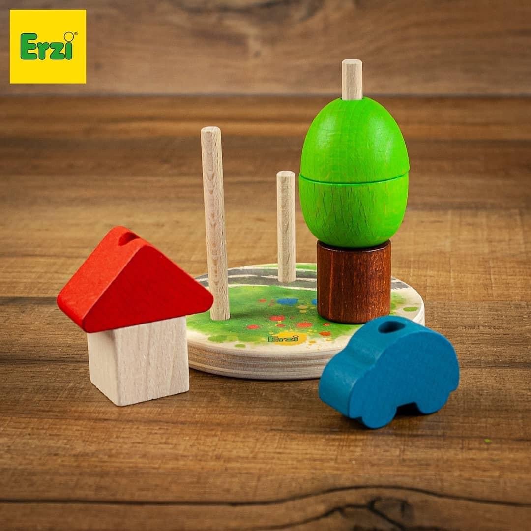 Erzi Wooden Stacking Board City