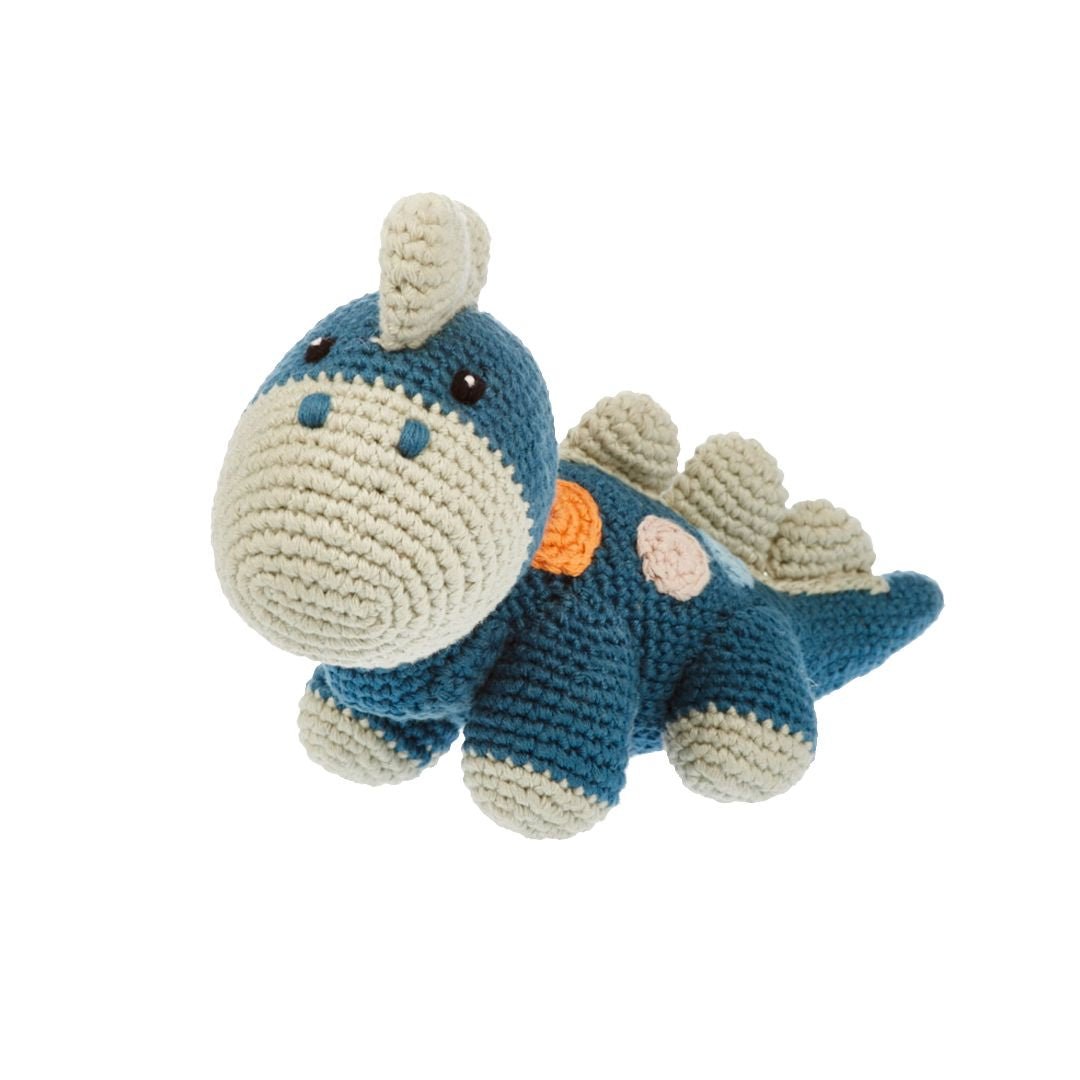 organic dinosaur plush rattle