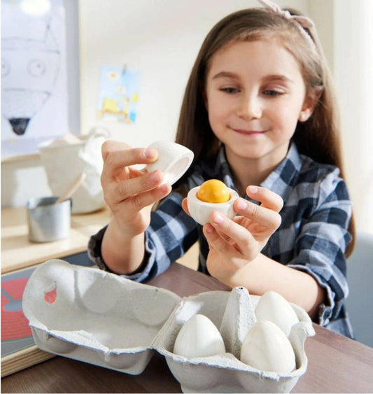 Haba Wooden Eggs with Removable Yolk Play Food