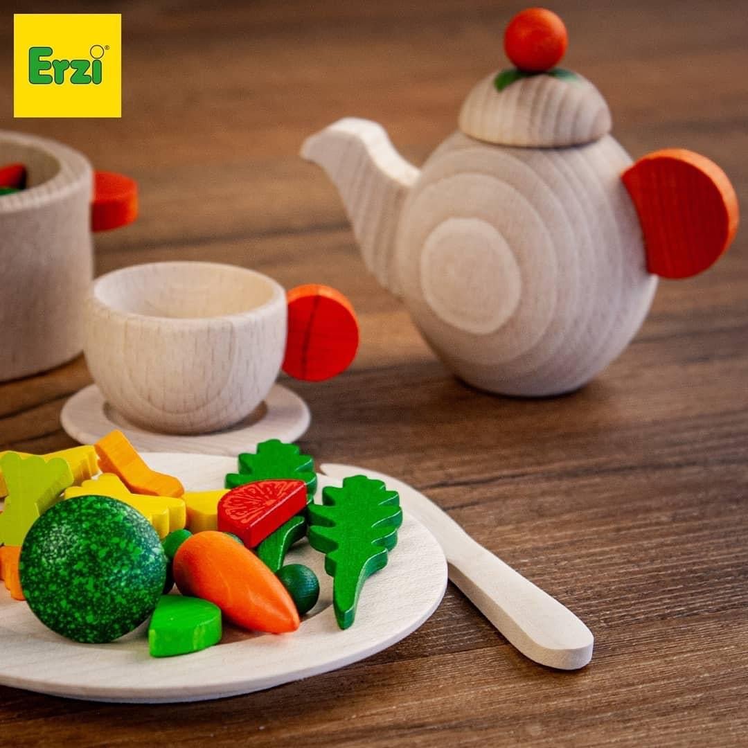 erzi wooden toys kitchen tableware
