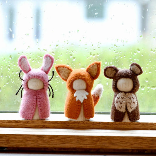 Woodlands Peg Dolls - Rabbit, Fox, Bear