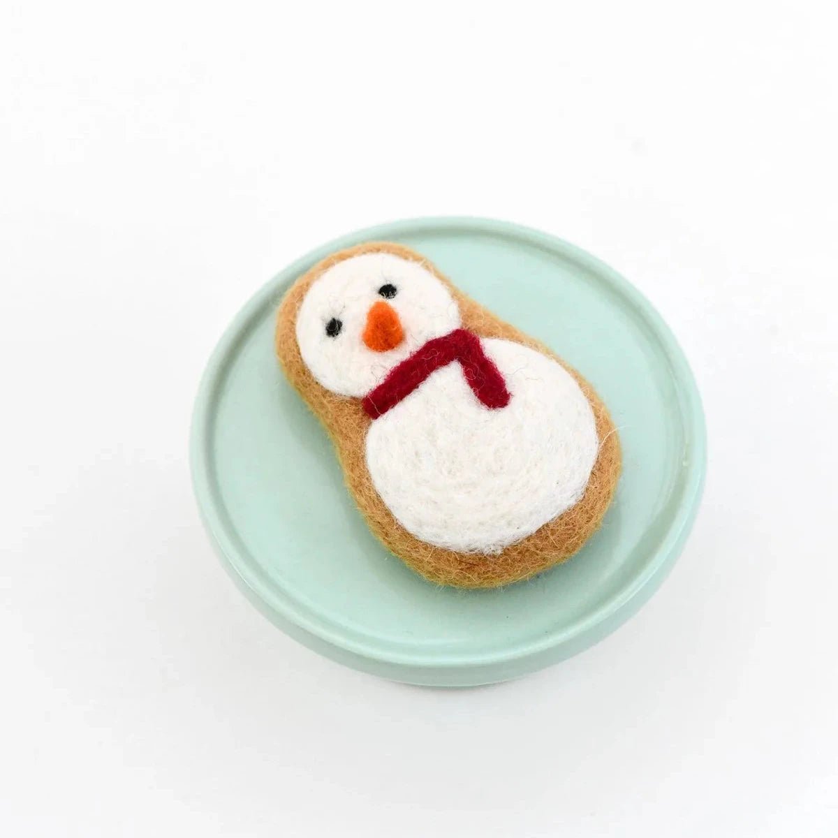 felt play food christmas snowman cookie