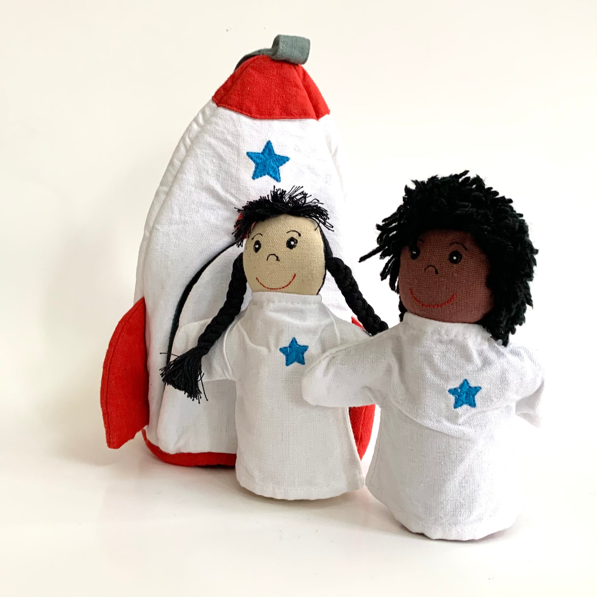 Rocket ship toy and dolls