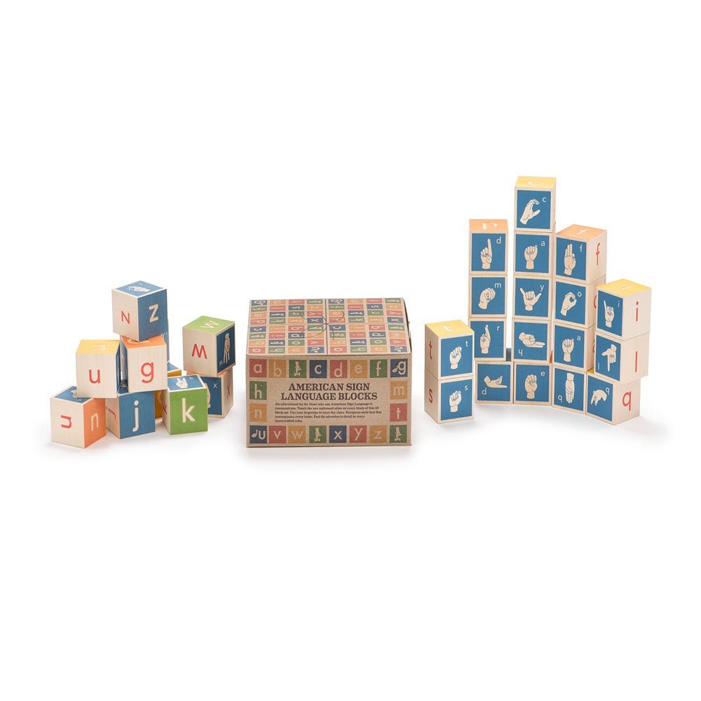 american sign language toy blocks