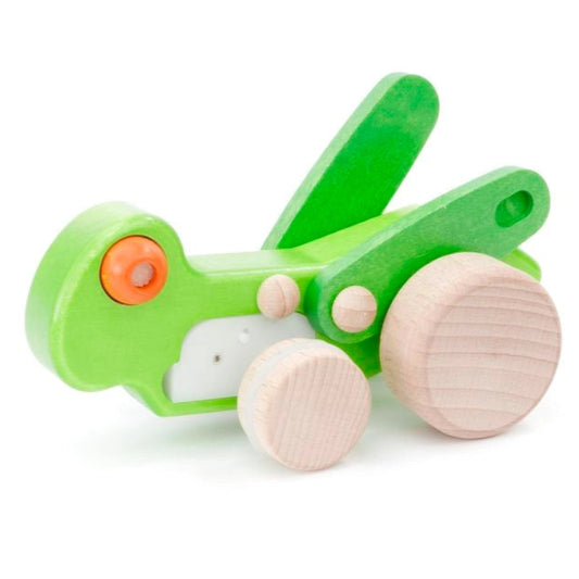 bajo rolling wooden cicada pull back toy