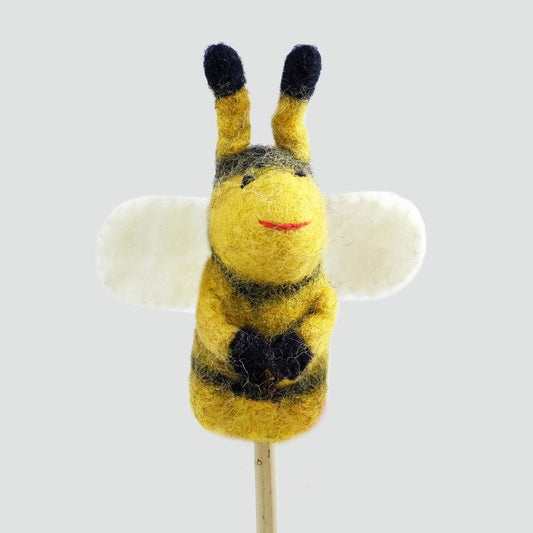 felt bee finger puppet toy