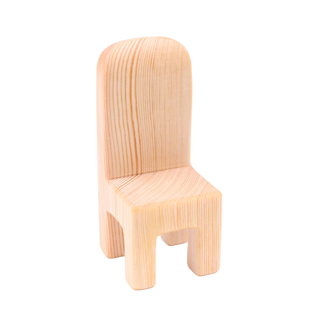 debresk natural wooden chair for dollhouse dolls