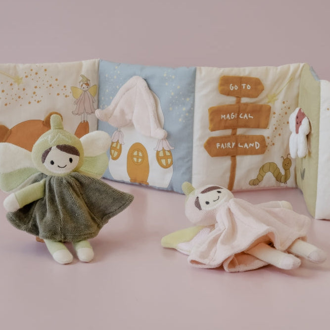 Fabelab organic plush fairy and elf pocket doll toys for small world dollhouse play  